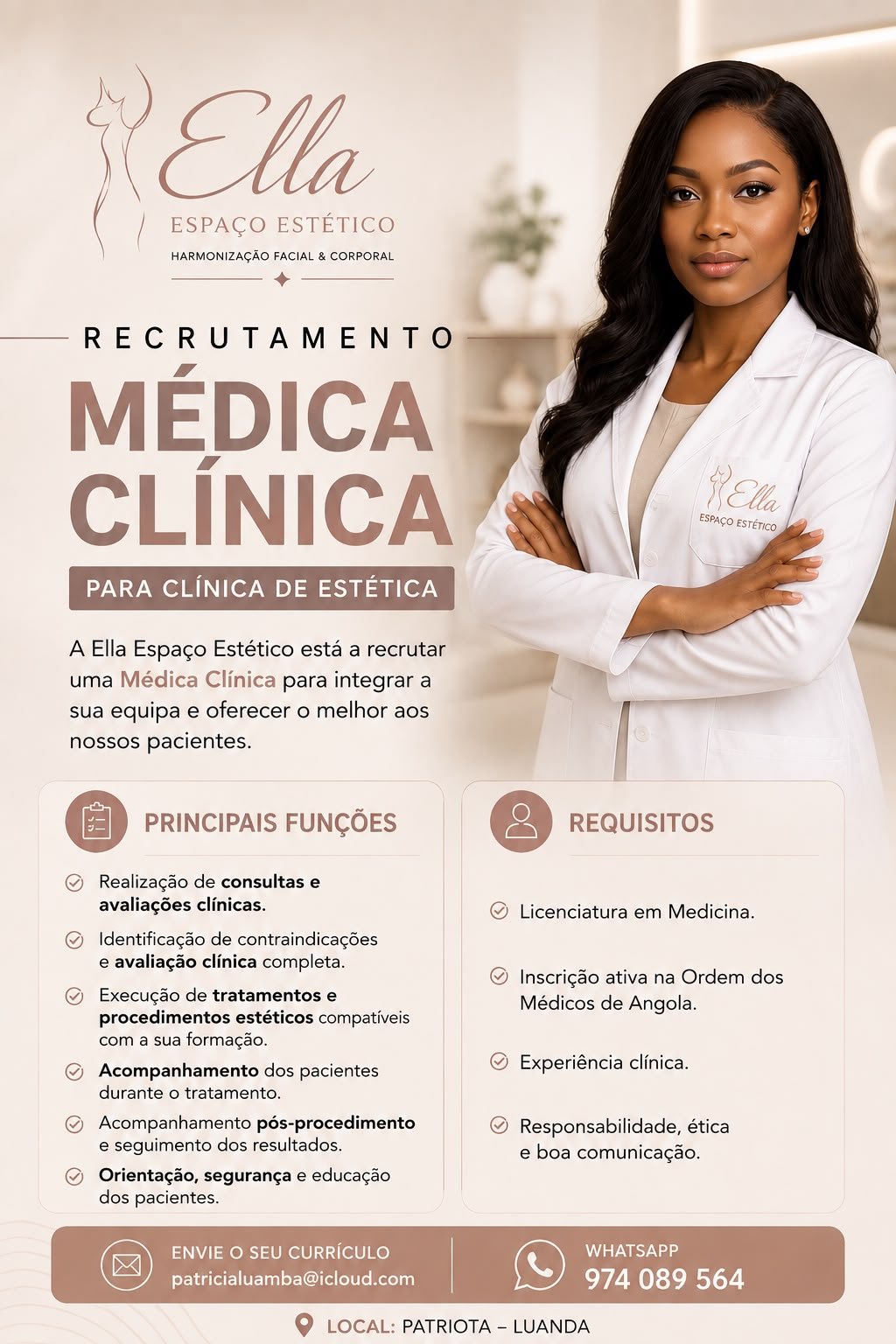 Anúncio original de Médica Clínica
