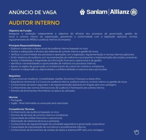 Anúncio original de Auditor Interno